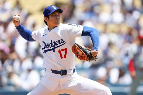 오타니 쇼헤이가 시즌 두 번째 실전 투구에서 탈삼진 2개를 곁들이며 1이닝 무실점으로 호투했다. 로이터=연합뉴스