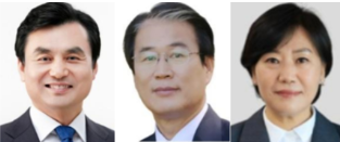 왼쪽부터 안규백 국방부 장관 후보자, 권오을 국가보훈부 장관 후보자, 유임된 송미령 농림축산식품부 장관. 대통령실 제공