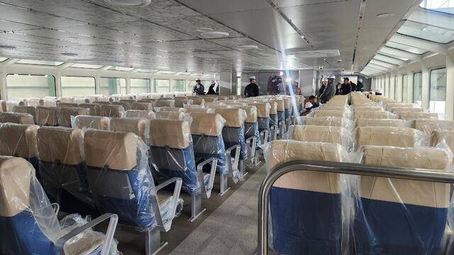 한강버스 내부. 연합뉴스