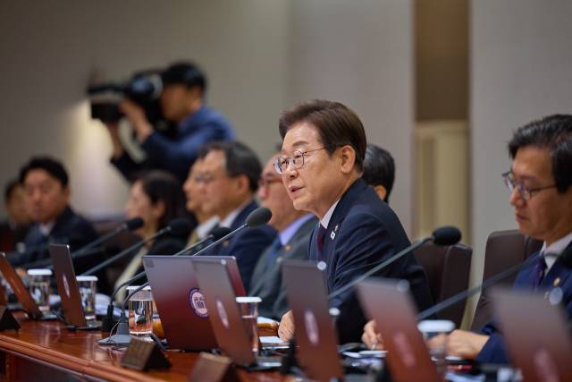 ▲이재명 대통령이 용산 대통령실에서 국무회의를 주재하고 있다. ⓒ연합뉴스