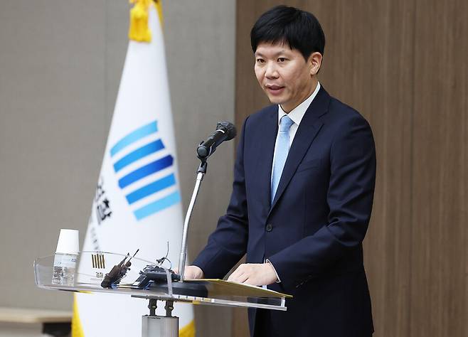 지난해 5월 오후 경기도 수원시 영통구 수원검찰청사에서 열린 취임식에서 취임사를 하고 있는 권순정 신임 수원고검장 자료사진. ⓒ연합뉴스