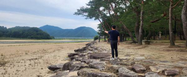 선몽대의 송림과 백사장은 마치 한폭의 산수화를 보듯 아름다운 조화를 이루고 있다.