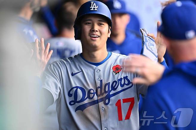 LA 다저스의 오타니 쇼헤이가 올스타 팬투표 내셔널리그 최다득표자 자리를 지키고 있다. ⓒ AFP=뉴스1 ⓒ News1 우동명 기자