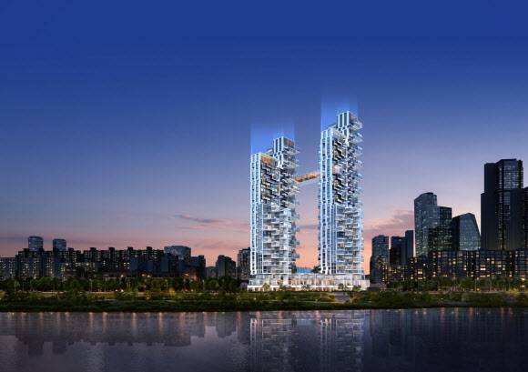 서울 여의도동 목화아파트 재건축 사업 설계공모에서 선정된 희림종합건축사사무소 설계안 조감도.(사진=희림종합건축사사무소 홈페이지)