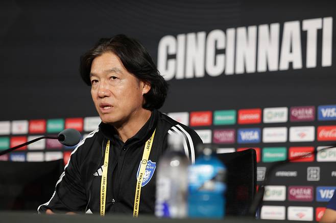 TQL스타디움(신시내티, 미국)/ 2025 피파 클럽월드컵/ 3차전/ MD-1/ 보루시아 도르트문트 vs 울산HDFC/ 공식 기자회견/ 울산 김판곤 감독/ 사진 김정수