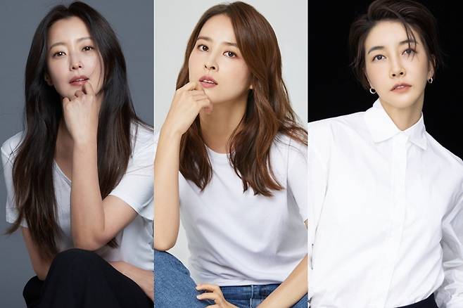 왼쪽부터 배우 김희선, 한혜진, 진서연. 각 소속사 제공