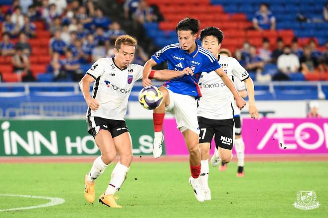 25일 일본 닛산 스타디움에서 열린 2025 J1리그 15라운드 요코하마 F.마리노스와 FC도쿄의 경기 모습. /사진=요코하마 F.마리노스 홈페이지 캡처