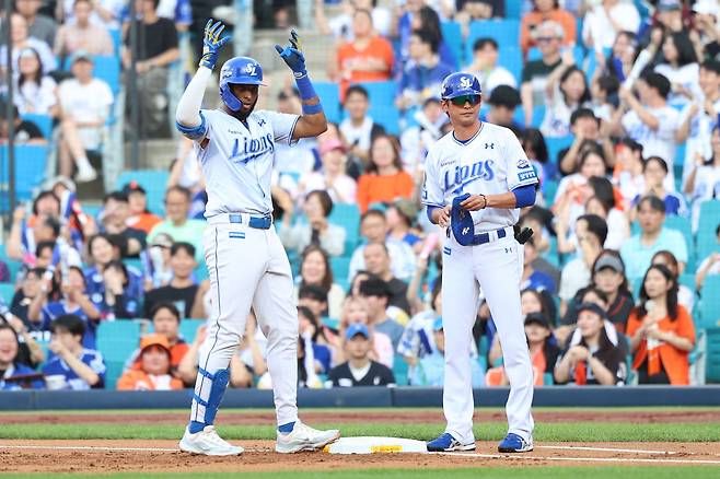 25일 대구삼성라이온즈파크에서 열린 2025 신한 SOL Bank KBO리그 한화 이글스와 삼성 라이온즈의 경기, 삼성이 7-2 승리를 거두고 3연패를 끊었다. 삼성 디아즈는 2안타 1타점을 기록했다. 삼성 라이온즈