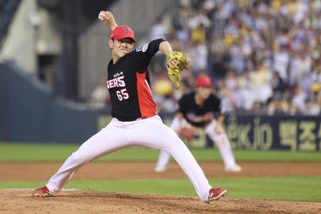 성영탁은 28일 잠실 LG전에서 데뷔 첫 승을 올렸다. 사진=KIA 제공