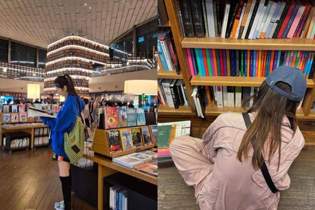 고현정(왼쪽)과 이효리가 서점을 방문했다. 고현정, 이효리 SNS