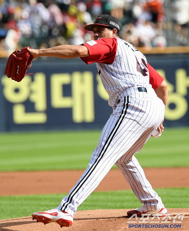 29일 잠실구장에서 열린 LG 트윈스와 KIA 타이거즈의 경기. LG 치리노스가 역투하고 있다. 잠실=박재만 기자 pjm@sportschosun.com/2025.06.29/