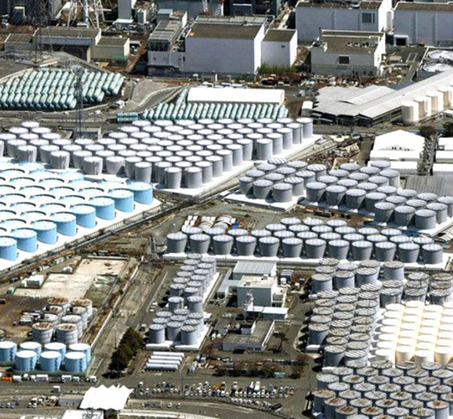일본 도쿄전력 후쿠시마 원자력 발전소의 방사능 오염수 저장탱크. ⓒ뉴시스