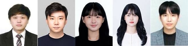 왼쪽부터 손재관·박지훈·손시은·남가영·고봉휘 주무관
