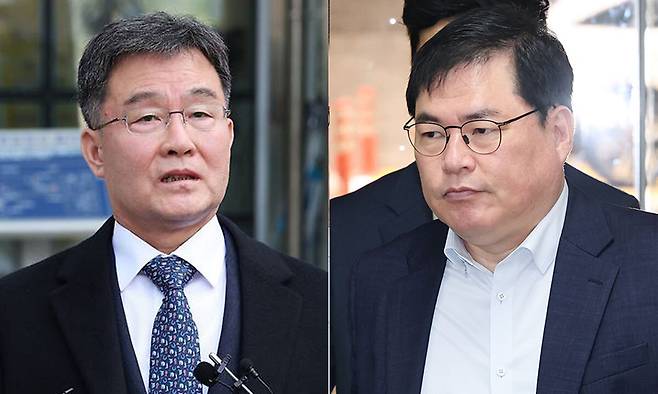 화천대유자산관리 대주주 김만배씨(왼쪽), 유동규 전 성남도시개발공사 기획본부장. 뉴시스