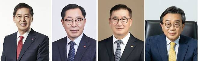 신학철 LG화학 부회장, 이영준 롯데케미칼 대표이사, 남정훈 한화솔루션 대표이사, 백종훈 금호석유화학 대표이사. *재판매 및 DB 금지