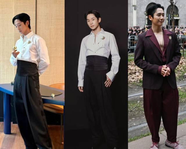 정해인의 돌체앤가바나 의상 사진이 화제다. / 정해인 소셜미디어, 온라인 커뮤니티 캡처