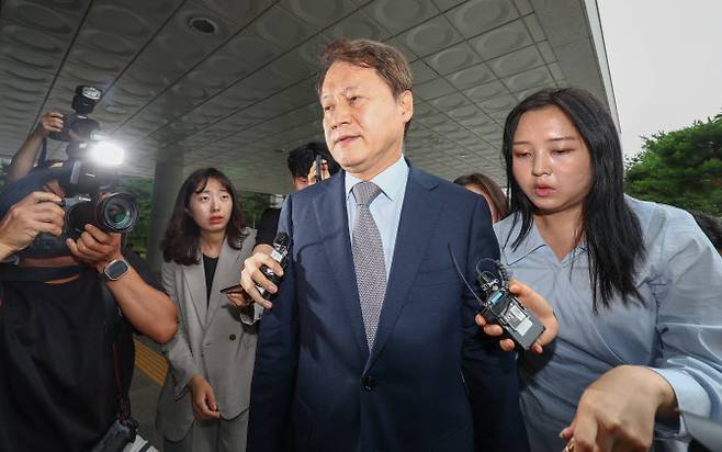 김주현 전 민정수석이 3일 내란특검 조사를 받기 위해 서초구 서울고검으로 들어서고 있다. (사진=연합뉴스)