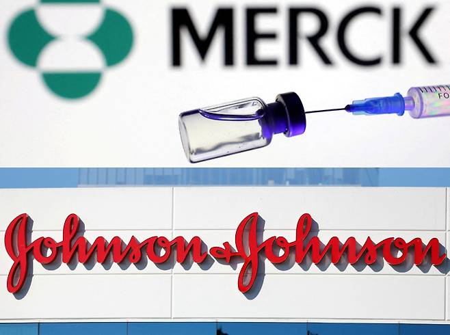 미국 제약사 머크와 존슨앤드존슨. /로이터