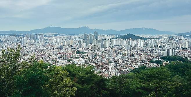 중랑구 전체가 한눈에 내려다보이는 중랑전망대