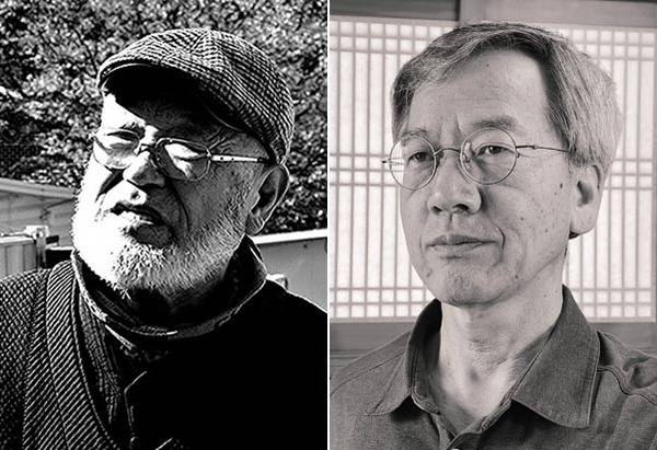 김춘복 작가(왼쪽), 이응인 시인