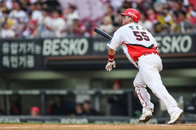 ▲ 6회 2타점 적시타를 치며 추격의 불씨를 당긴 한준수 ⓒKIA타이거즈