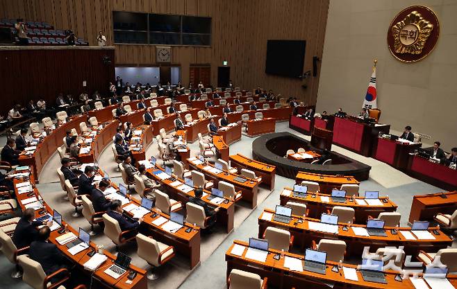 국회 예산결산특별위원회 전체회의. 황진환 기자