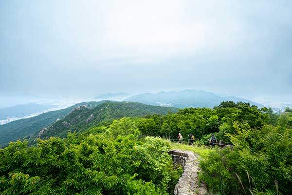 금정산성을 따라 걸을 때도 산성 안쪽에 난 오솔길이 좀 더 걷는 재미가 높다.