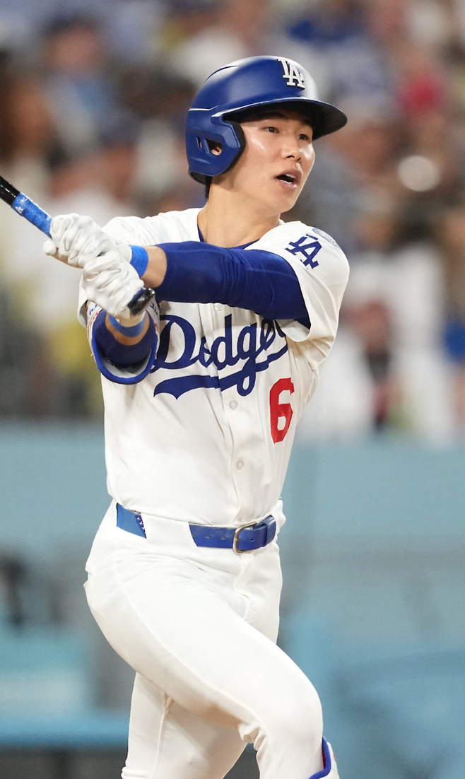 김혜성이 타격에 임하고 있다. 사진 | AP 연합뉴스