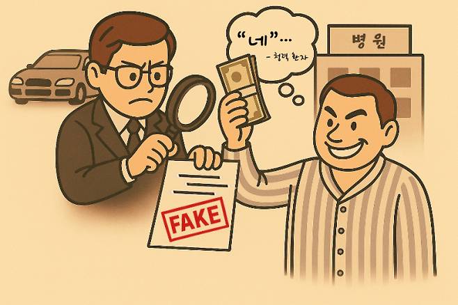 매년 진화하는 보험사기에 중견 보험사 30년치 이상의 보험금이 줄줄 새고 있다./그래픽=머니S 김은옥 기자