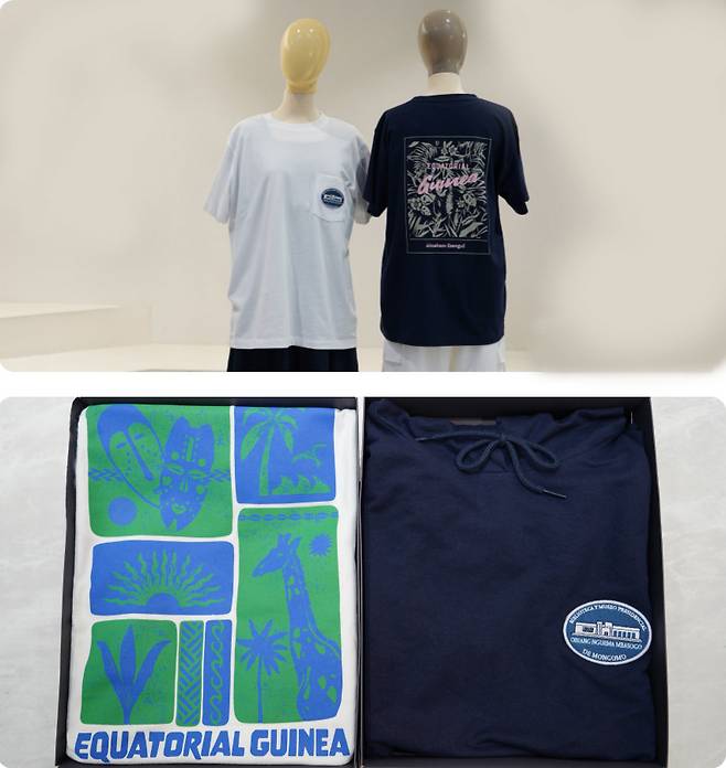 세아상역 적도기니 대통령 기념관 내 기념품샵에 단독 납품하는 의류 모습. (글로벌세아그룹 제공) ⓒ News1