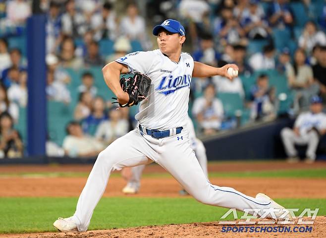 5일 대구 라이온즈파크에서 열린 삼성 라이온즈와 LG 트윈스의 경기. 삼성 배찬승이 역투하고 있다. 대구=박재만 기자 pjm@sportschosun.com/2025.07.05/