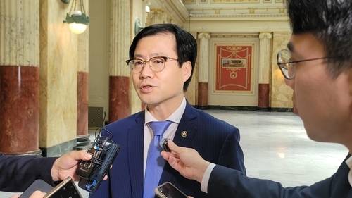 무역협상을 위해 워싱턴DC를 방문한 여한구 통상산업본부장. 연합뉴스