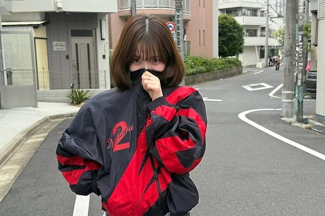 에스파 카리나가 27일 올렸다가 삭제한 사진. 카리나 SNS