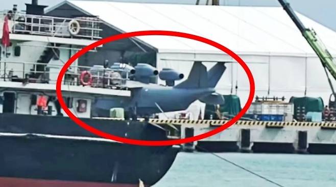 보하이해에 정박해 있는 중국판 위그선(에크라노플란) 최초 공개. 네이벌뉴스 제공