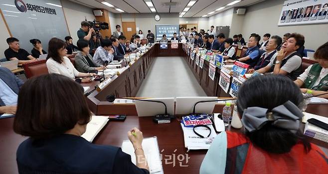 8일 세종시 정부세종청사에서 최저임금위원회 10차 전원회의가 열리고 있다. ⓒ뉴시스