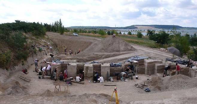 독일 노이마르크-노르트 유적 발굴 현장. 라이덴대 제공