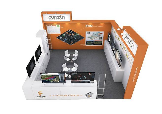 펀진 ‘2025 방위산업 부품·소재 장비대전’ 부스 조감도 / 출처=펀진