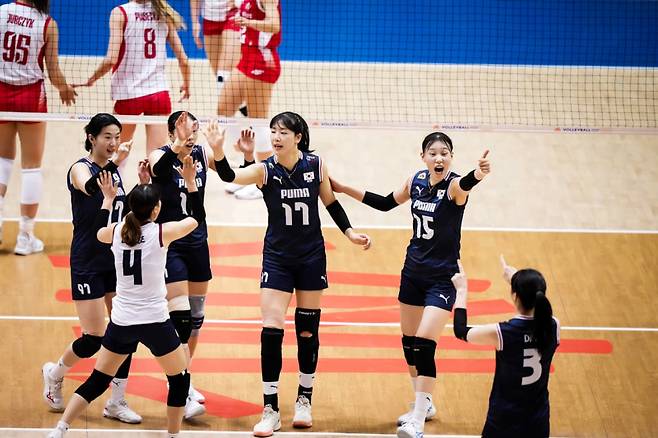 한국 여자배구 대표팀. 사진=FIVB