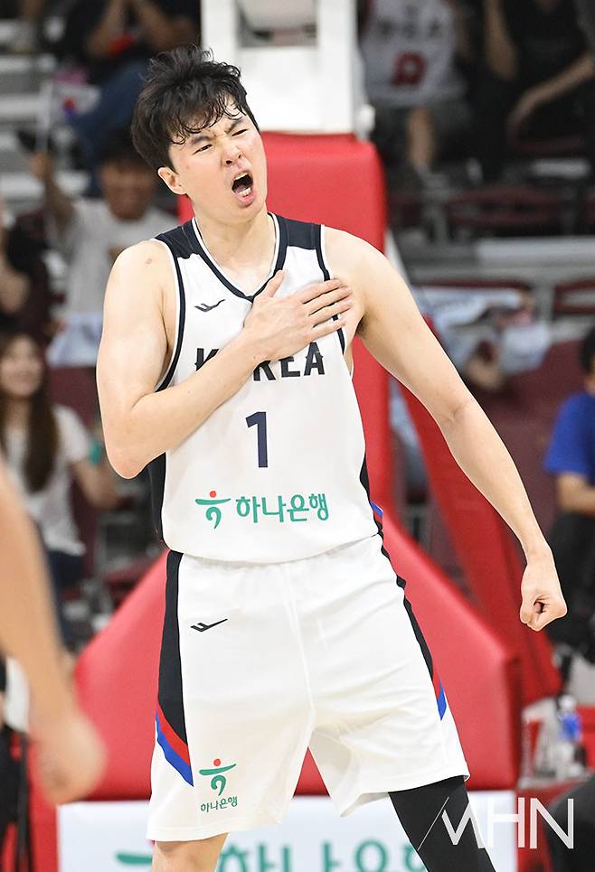 11일 안양정관장아레나에서 열린 2025 남자농구 국가대표 평가전 일본과 경기에 출전한 이현중