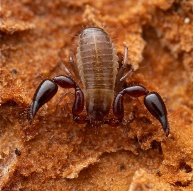 전북대 연구진이 강원도에서 발견한 가짜 전갈의 모습./전북대 정경훈 연구원