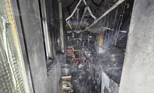 부천 원미구 아파트 1층 베란다 화재현장. 부천소방서 제공