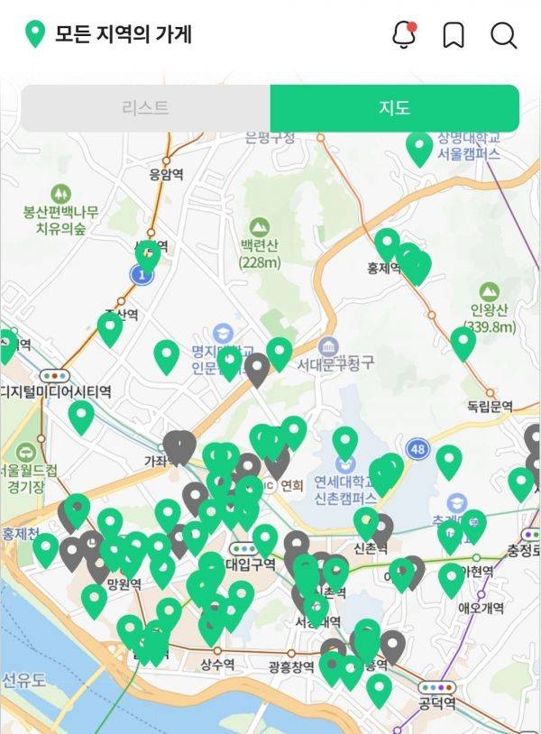 럭키밀과 제휴돼있는 매장들. 럭키밀앱
