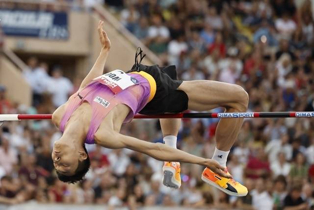 모나코 다이아몬드리그에서 우승한 우상혁. 사진=EPA/연합뉴스