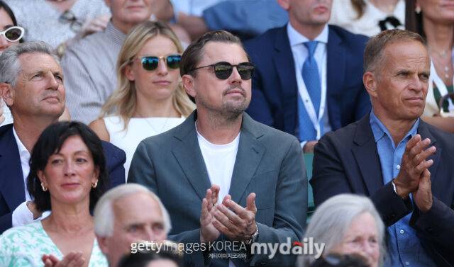 윔블던 테니스 경기를 관람하는 디카프리오./게티이미지코리아