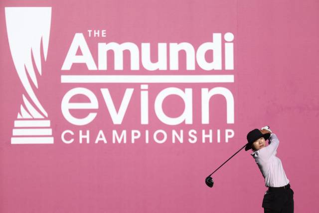 티샷을 하고 있는 이소미. 사진 제공=AFP연합뉴스