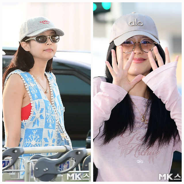 제니와 지수는 인천국제공항을 통해 미국 LA로 출국했다. 사진=김영구 기자