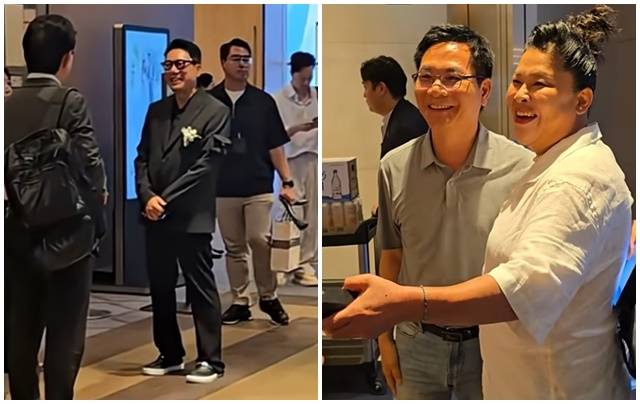 예식 1부에서 가수 겸 예능인 이상민이 마이크를 잡았고, 가수 거미가 'you are my everything' 가수 변진섭이 '우리의 사랑이 필요한 거죠'를 하객들과 떼창으로 불렀다. /아이웨딩, 이영자 유튜브