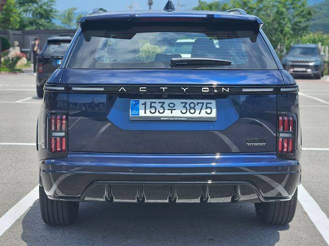 KGM 액티언 하이브리드 후면. ⓒ데일리안 정진주 기자