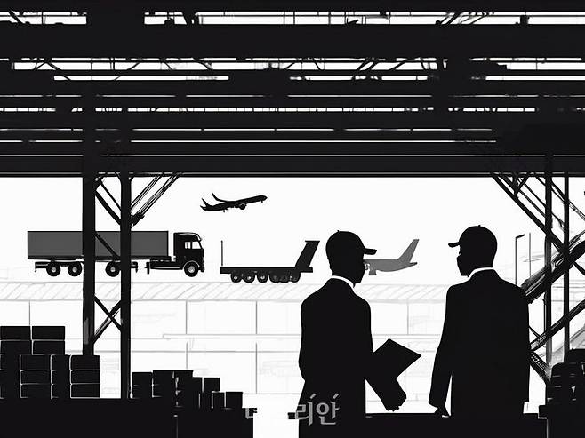 한진은 육·해·공 터미널을 운영하고 있다. ⓒ 데일리안 AI 이미지 삽화.