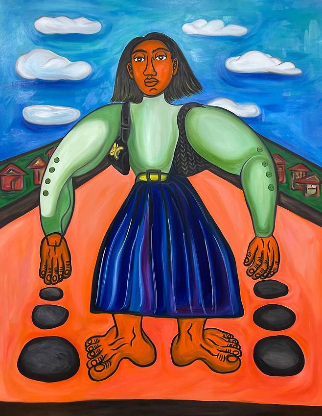 ▲ 모든 짐과 부담을 내려놓고, 112.1 x 145.5 x 3.0cm, Oil on Linen, 2023